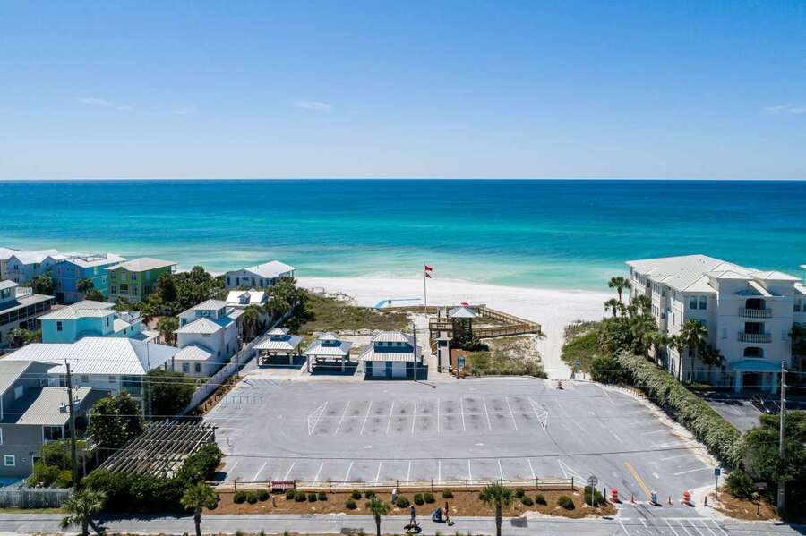Ed Walline Beach Access with restrooms, parking, & seasonal lifeguards.