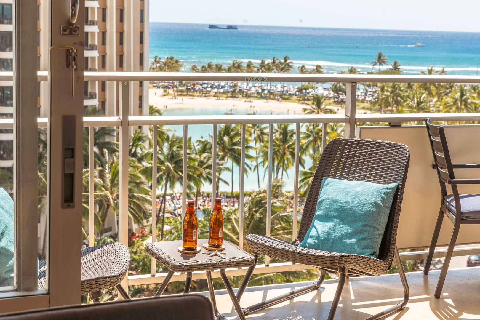 Have coffee or a bottle of beer on your balcony with this kind of view.