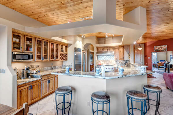 Bar Seating Makes this Open Kitchen Perfect for Entertaining!