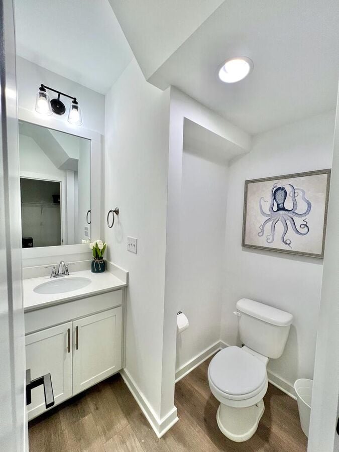 A delightful half bathroom situated on the first floor, offering added convenience for your use.