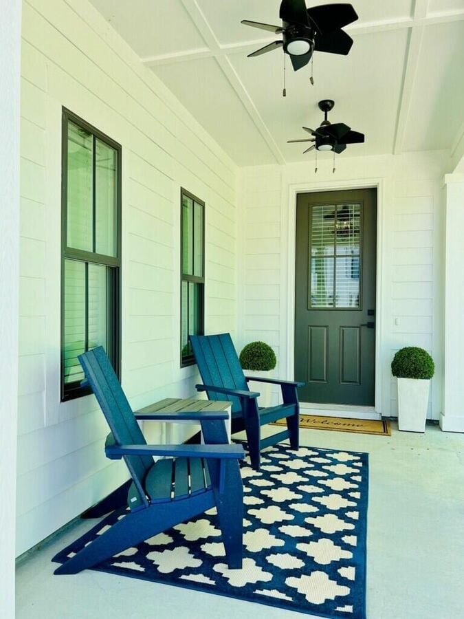 A warm and inviting entryway to this charming Orange Beach residence.