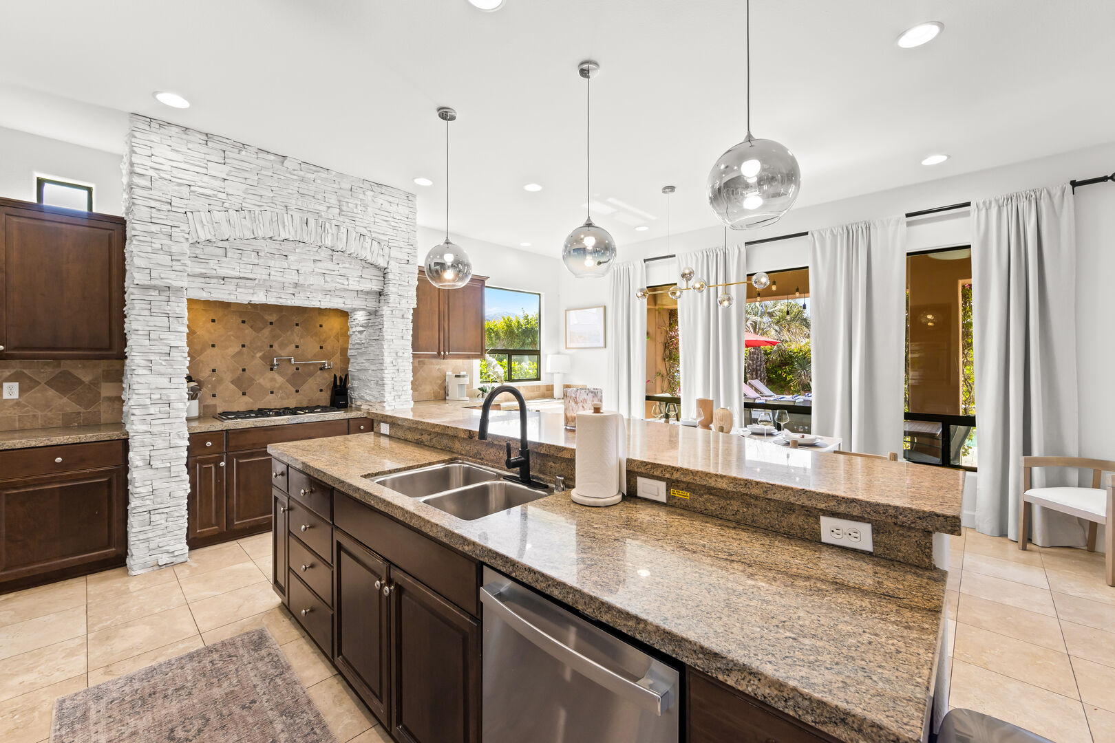 Granite countertops make for easy cleanup!