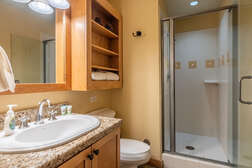 Shared bathroom with Bedrooms #2 and #3 on main level- shower only