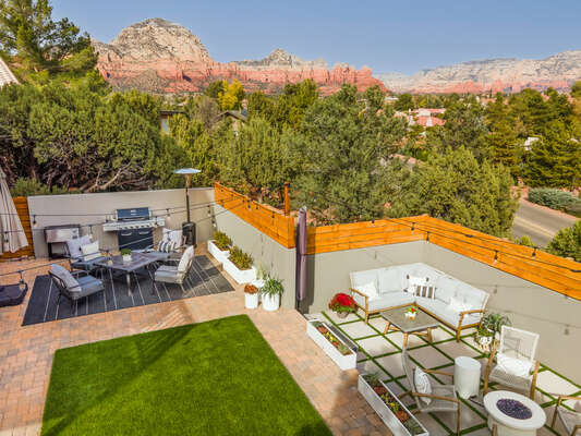Backyard Offers Tons of Seating and Stunning Views!
