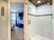 Walk in shower. Access to master bedroom