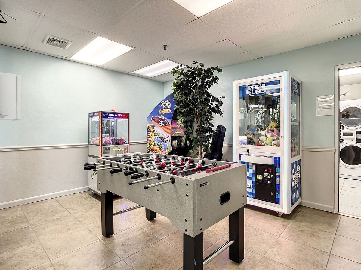 Game room that is down in our recreation room.