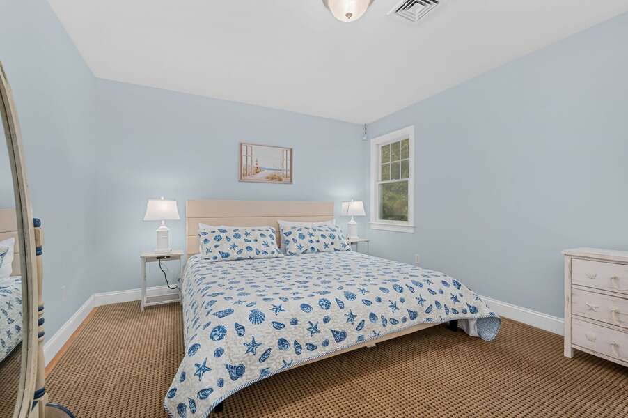 Bedroom #3 offers a King sized bed and room to spread out while on vacation - 9 Alonzo Road Harwich Port Cape Cod - Don't Think Twice - NEVR