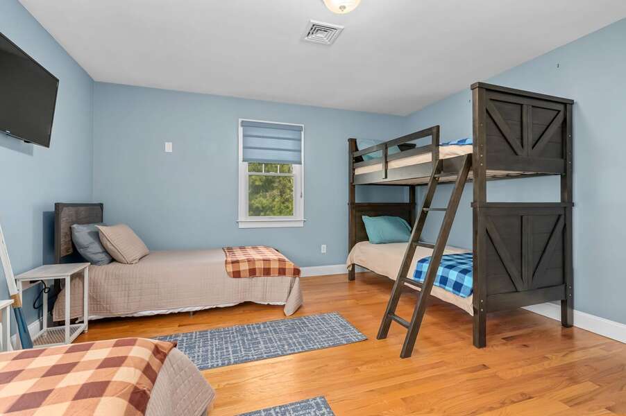 Space for all the kids (or many adults!) in this large bedroom (#2) - 9 Alonzo Road Harwich Port Cape Cod - Don't Think Twice - NEVR