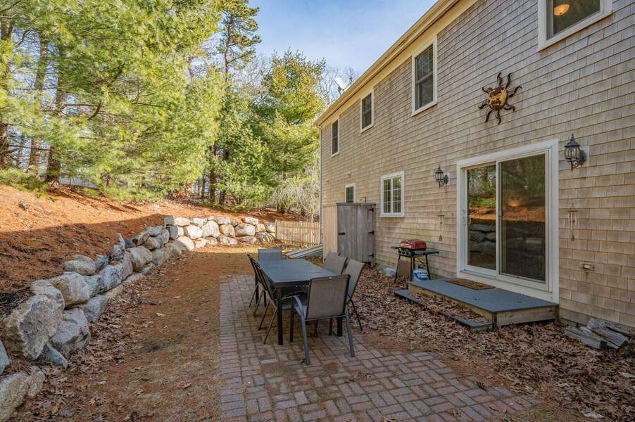 Private patio conveniently located outside of the dining room sliding glass door (update photos to be taken in the Spring!) - 9 Alonzo Road Harwich Port Cape Cod - Don't Think Twice - NEVR