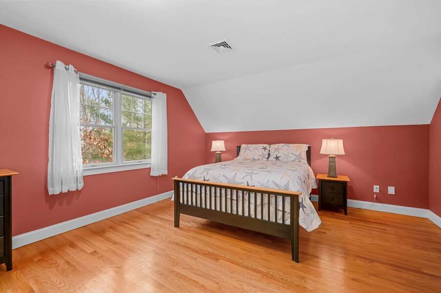 Bedroom #4's Queen sized bed - 9 Alonzo Road Harwich Port Cape Cod - Don't Think Twice - NEVR