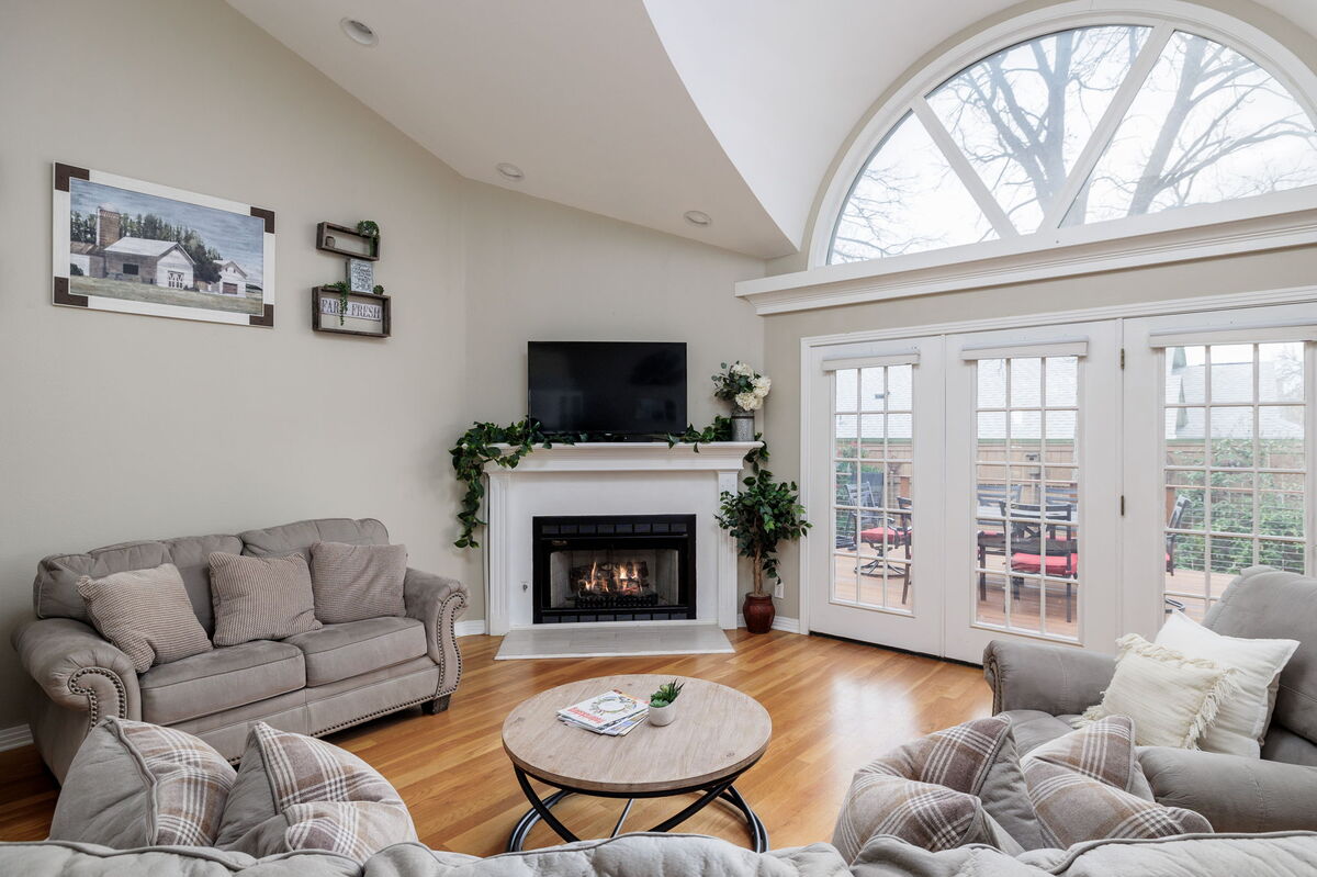 Get cozy in our home's bright and airy living area. The perfect place to relax.