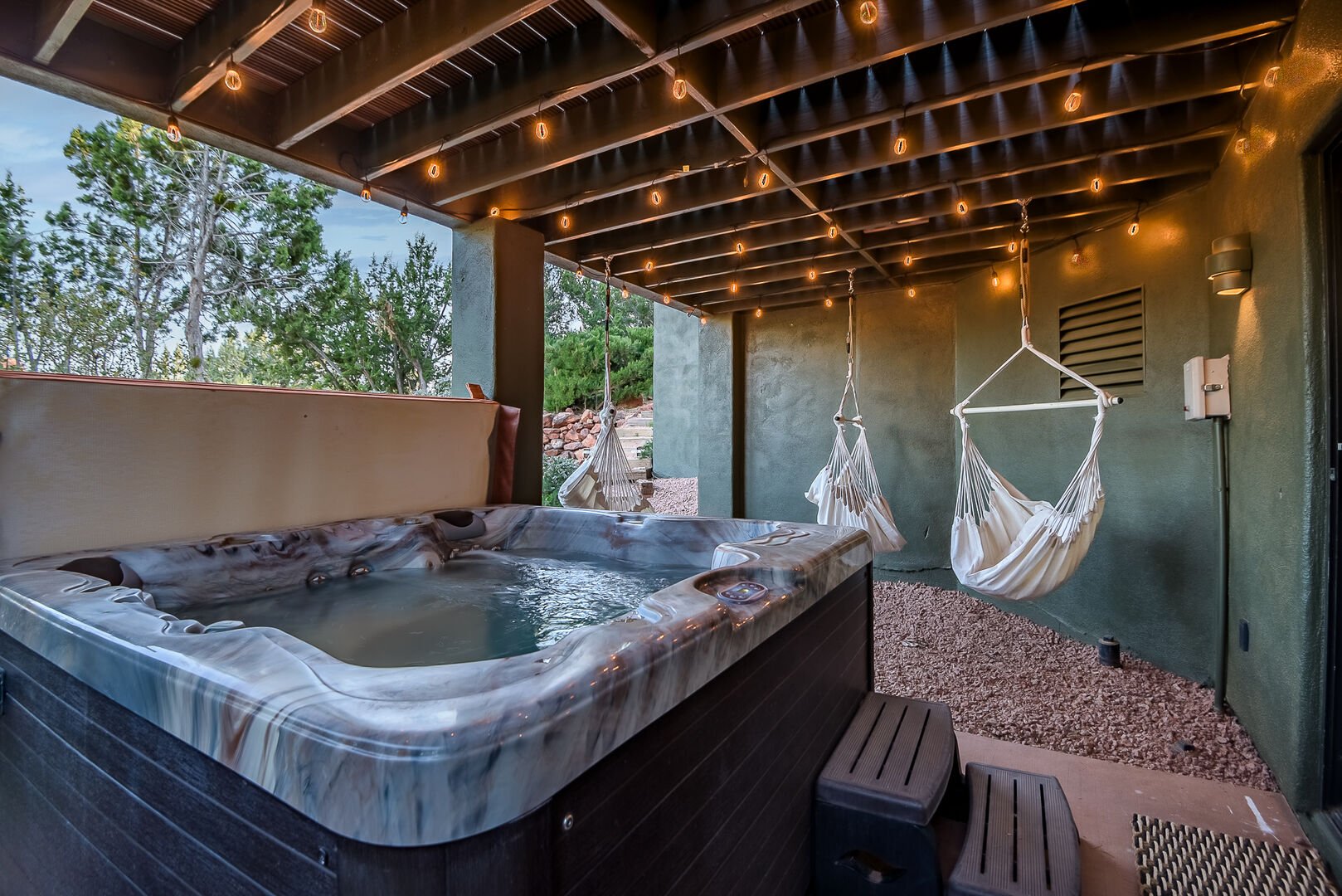 Relax in the 6 Person Hot Tub!