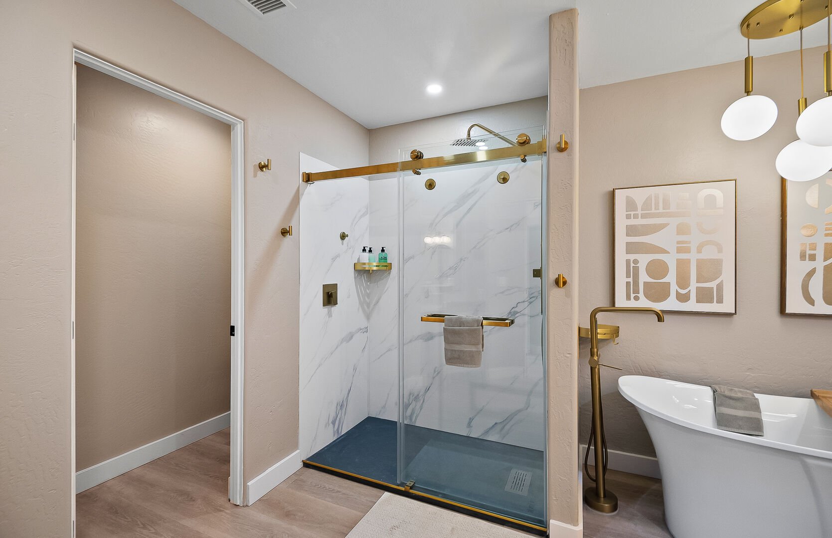 Master Bathroom with Separate Shower and Tub
