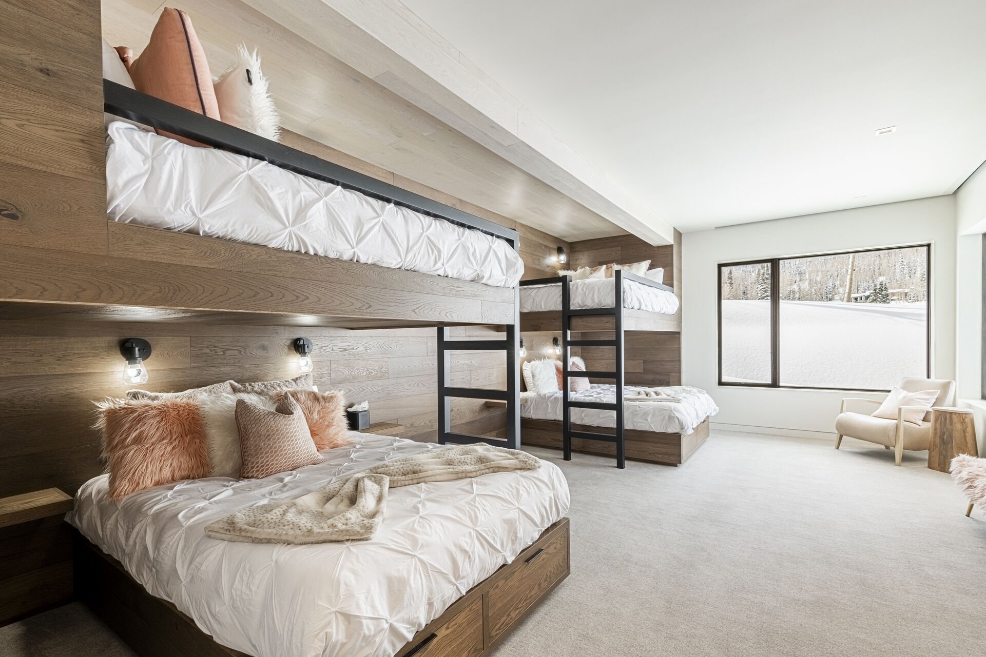 Lower level bedroom 7 - bunk room with en suite bath and walk-in closet