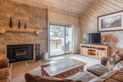 Living Room, Flatscreen TV, Wood Burning Fireplace