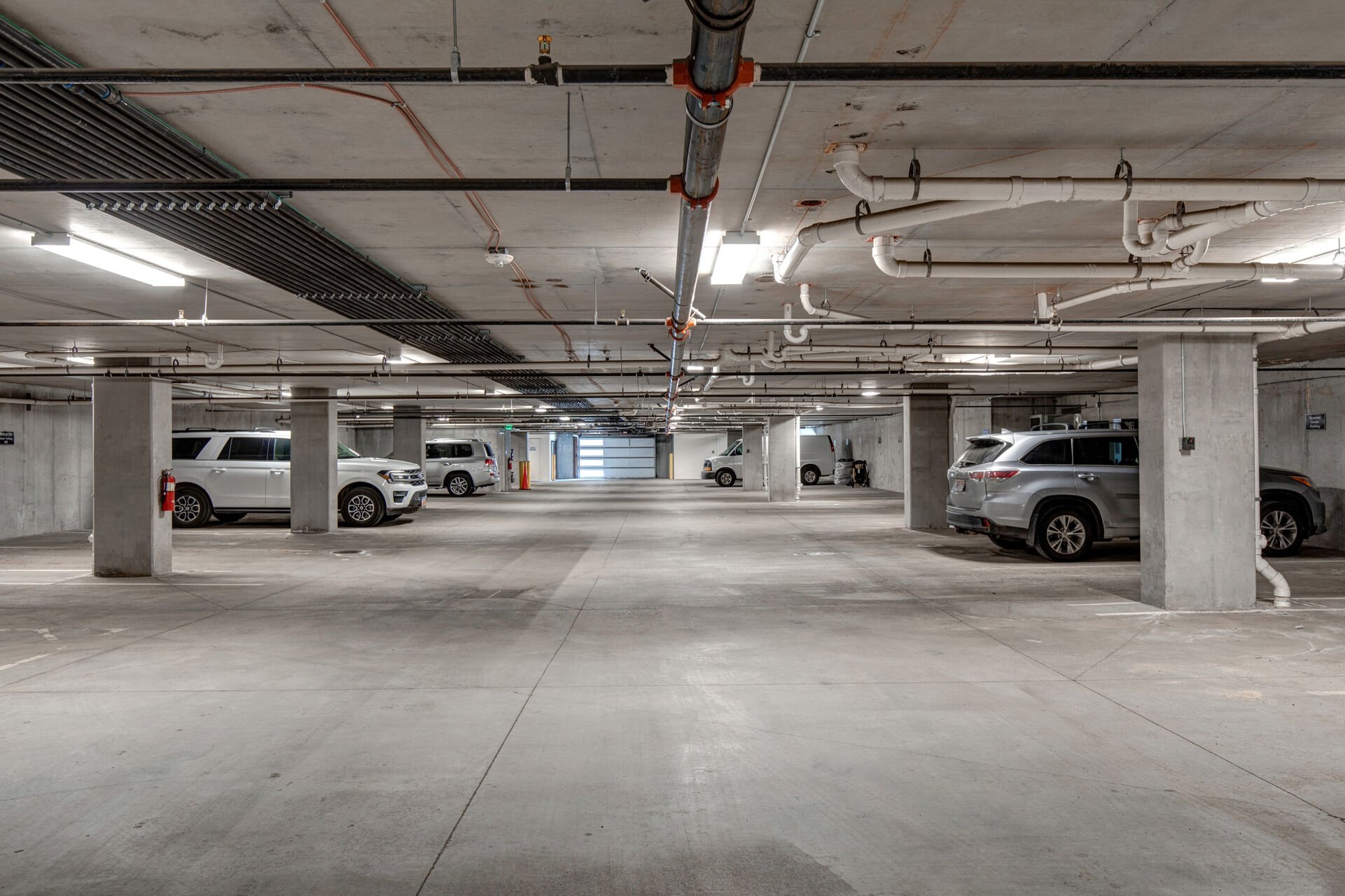 Communal garage with one assigned parking space