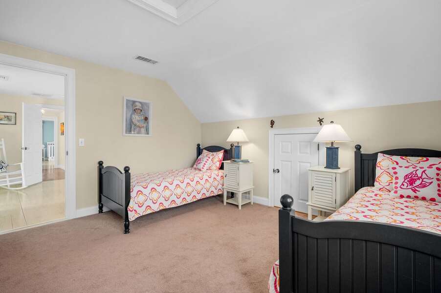 Bedroom #4 offers two Twin sized beds with a trundle pull out under one - 92 Hoyt Road Harwich Port Cape Cod - Apricari - NEVR