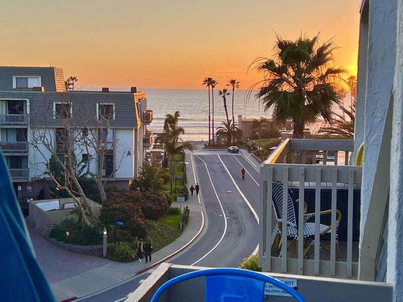 From sunrise to sunset, the balcony is your private box seat to Oceanside's beauty.