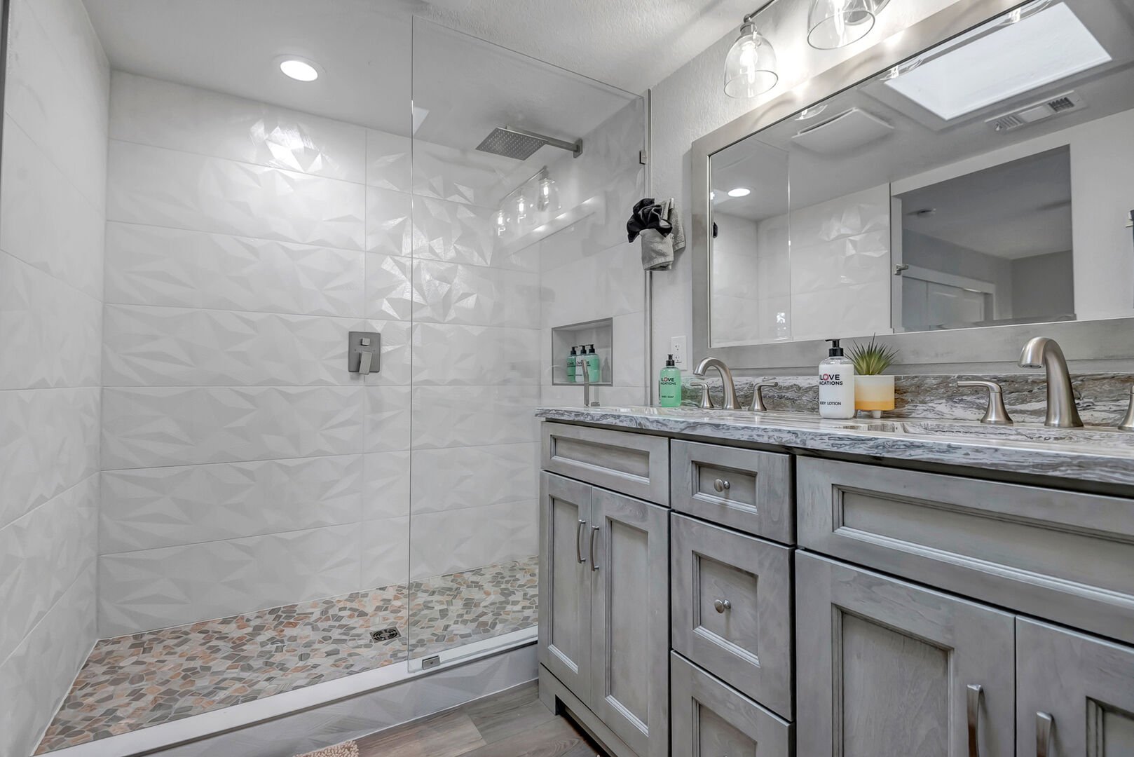Master Bathroom with Large Walk in Shower