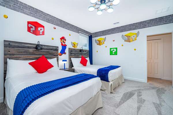 Two Doubles Bedroom 4, Upstairs
Super Mario Theme