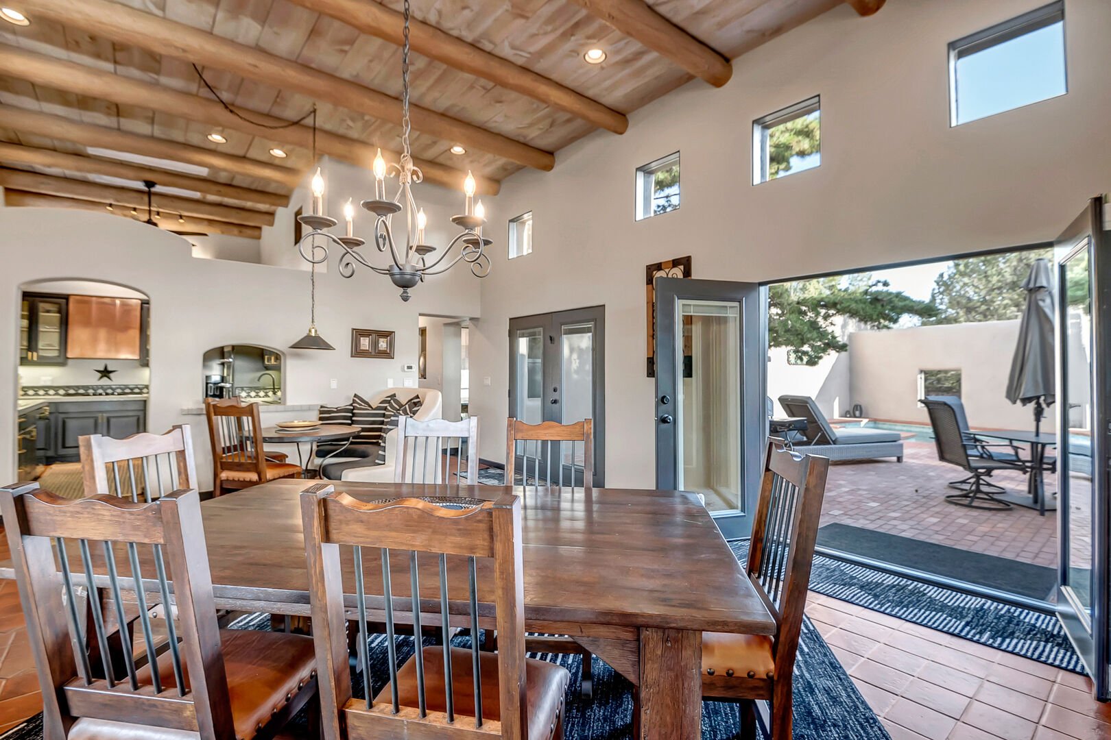 Dining Space Opens Up to Patio Area