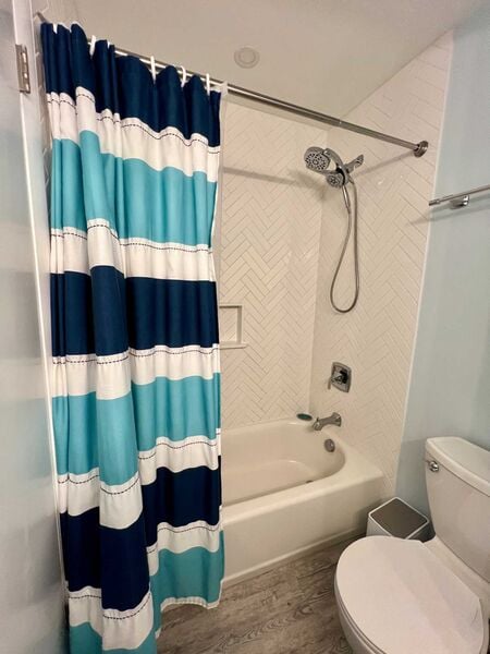 Guest bath tub and shower