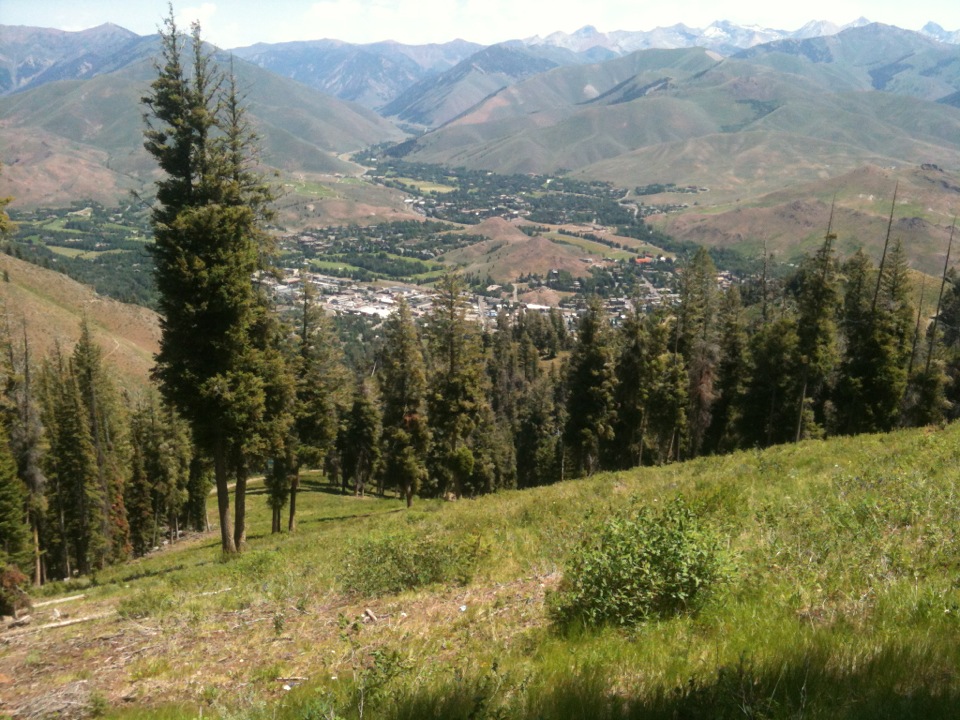 View of Ketchum in summer