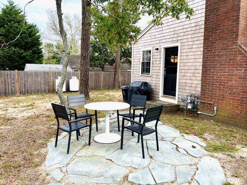 Dine al fresco on the patio or use the Webber gas grill for meals - 6 Manning Road Dennis Port Cape Cod - Sweet Retreat