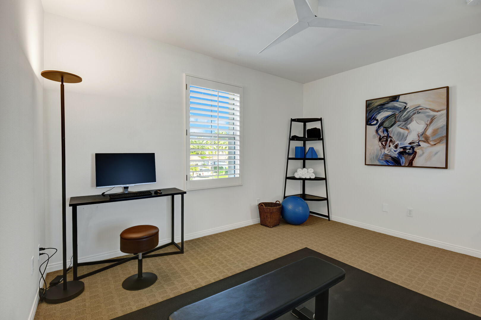 Bonus Room 4 is located next to Hallway Bathroom 2 and offers versatile functionality as a private exercise room or office space.