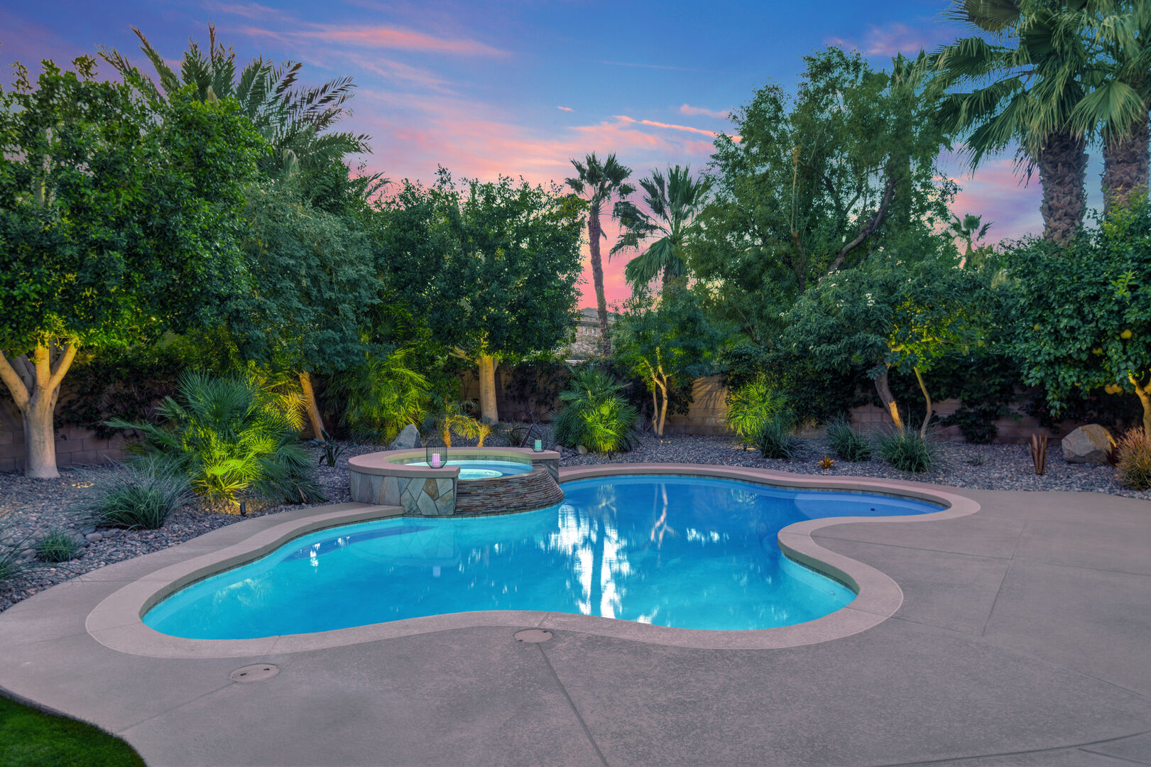 Your private oasis awaits by the poolside.