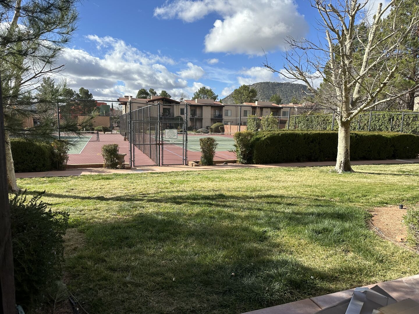 Walk Right Out the Patio to the Tennis Courts!