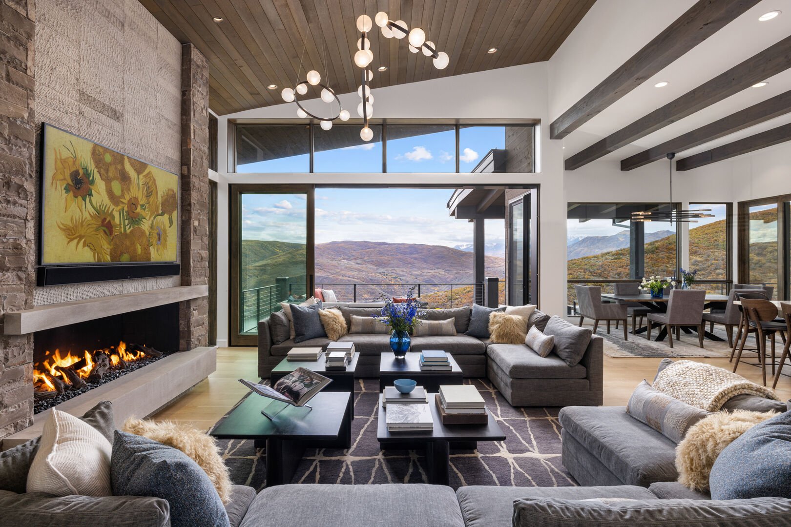 Spacious living room with stunning views.
