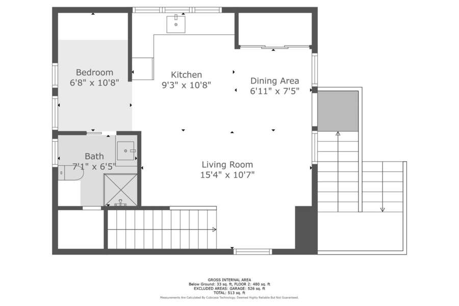 Floor plan - Bedroom 3 over garage