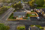Ariel view captures size f property and all the outdoor living space.