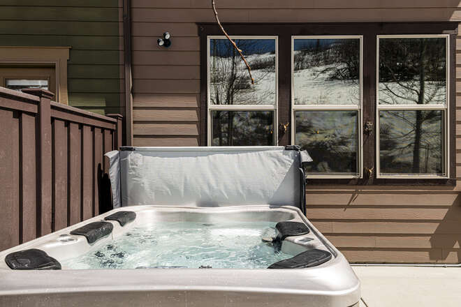 Soothing private hot tub