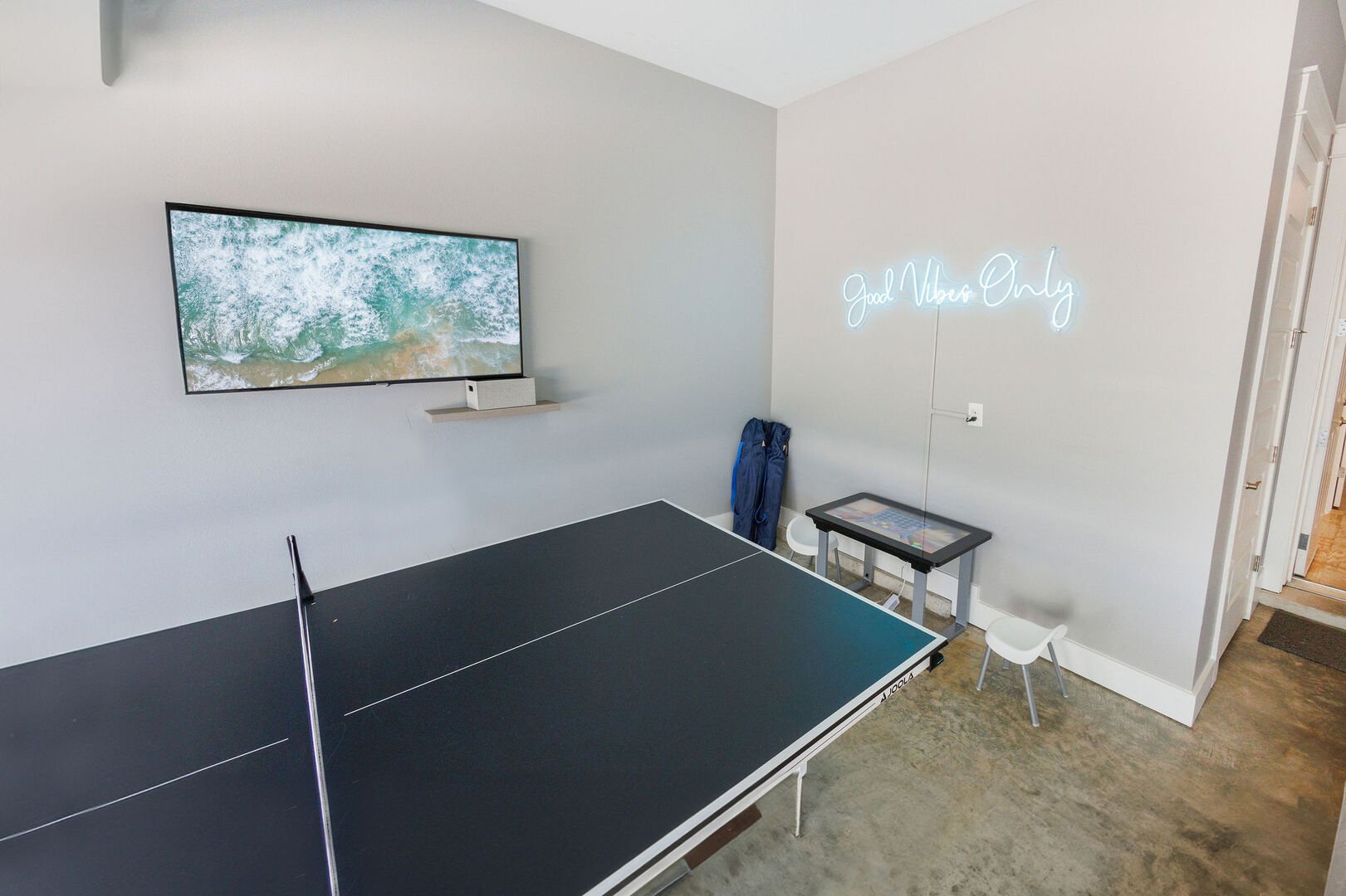 Gameroom in garage!