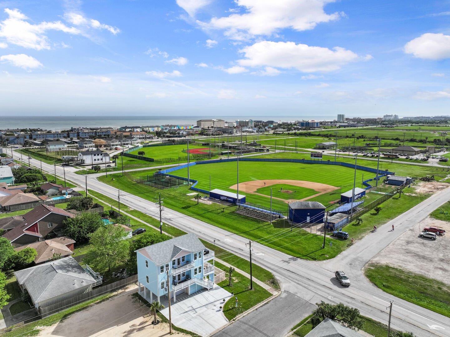 VIEW OF BLUE BAY AND WHITECAPS FIELD