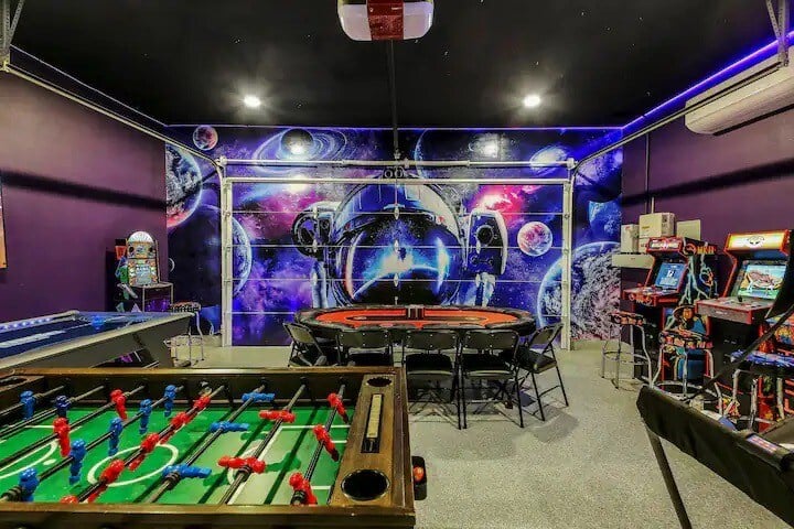 Poker table for 8!
Air hockey
Foosball!
Basketball! 
You name it we got it just for you!