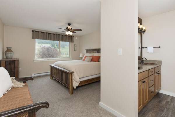 Upstairs master bedroom- king bed
