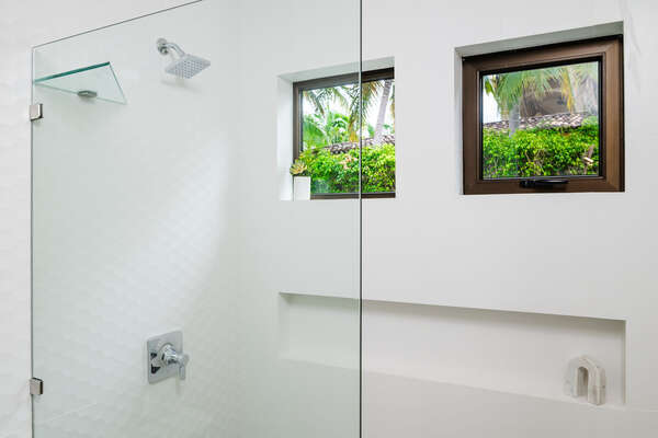 Master Suite 2; Modern decor with all essential bathroom amenities provided