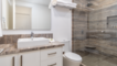 The hall bathroom
