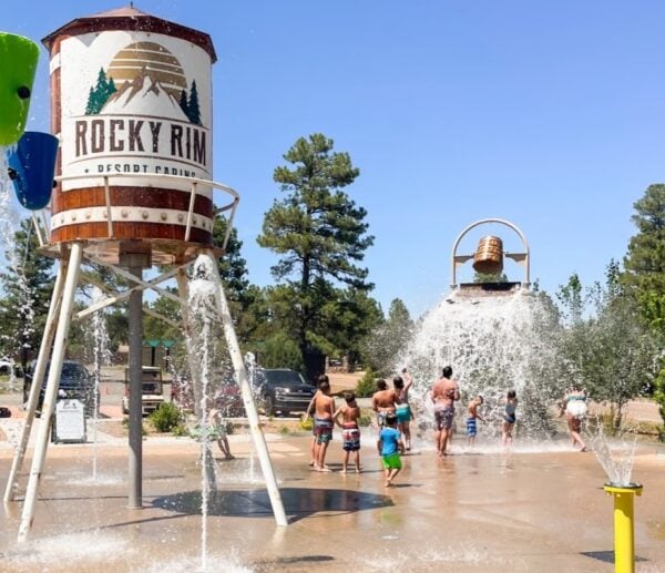 During the summer months, enjoy the nearby Rocky Rim Splash Pad