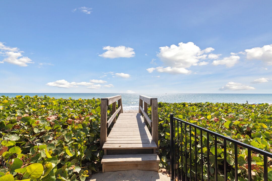 Community beach access boardwalk