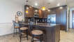 Counter with bar stools in the kitchen