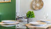 Dining table detail.