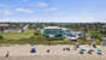 The property is just steps away from the beach.