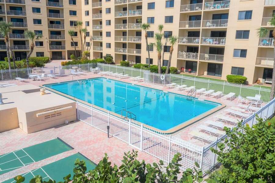 Take a refreshing dip in the large heated pool or enjoy a game of shuffleboard.