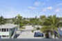 The view from the exterior entrance balcony of the room.