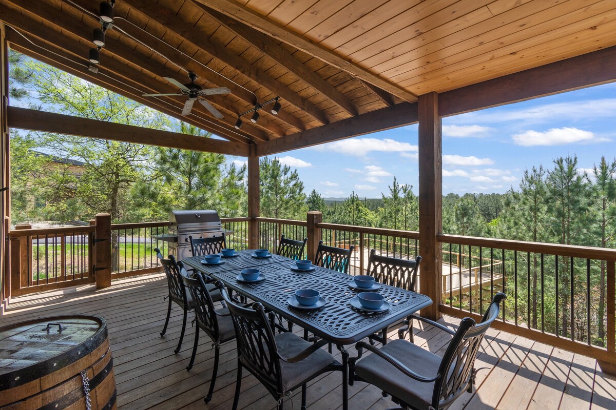 Outdoor dining table seats 8
