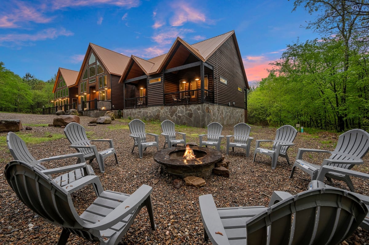 Enjoy roasting marshmallows over the fire